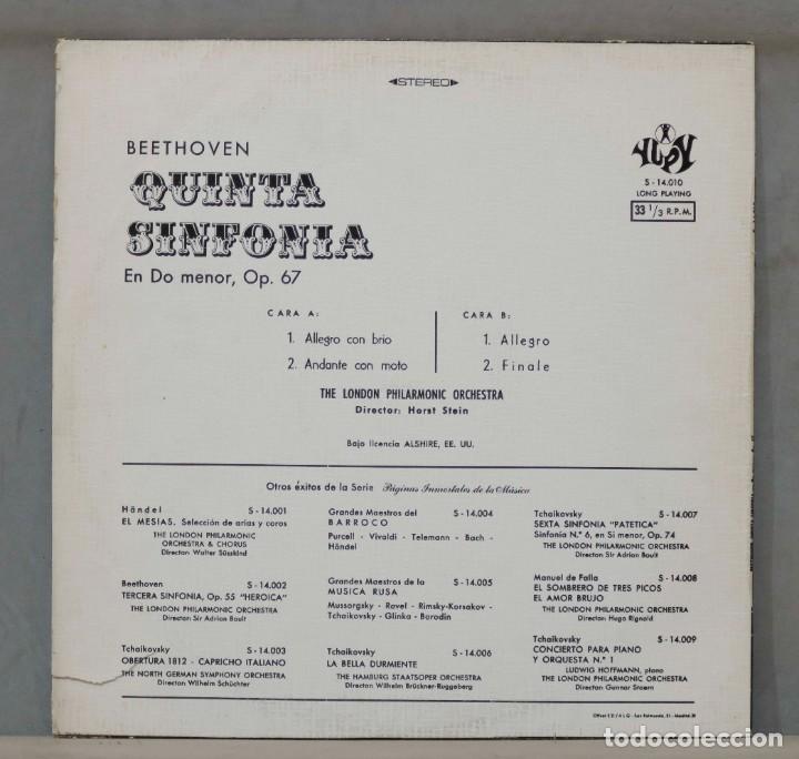 Discos de vinilo: LP. Quinta Sinfonia. BEETHOVEN. STEIN - Foto 2