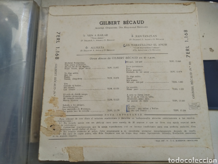Discos de vinilo: SINGLE GILBERT BECAUD - Foto 2