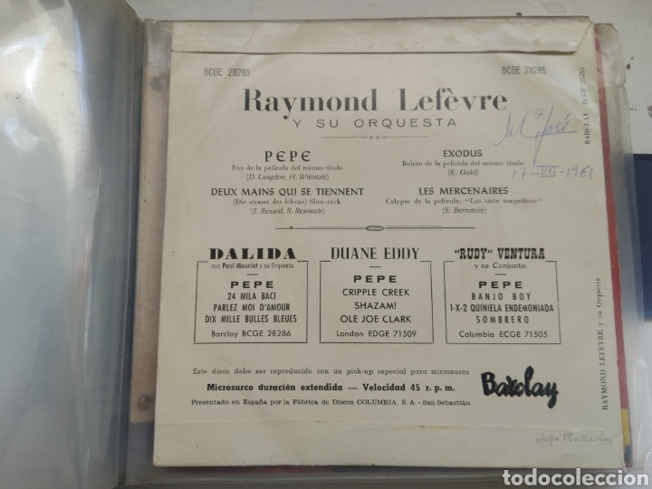 Discos de vinilo: SINGLE RAYMOND LEFEVRE - Foto 2
