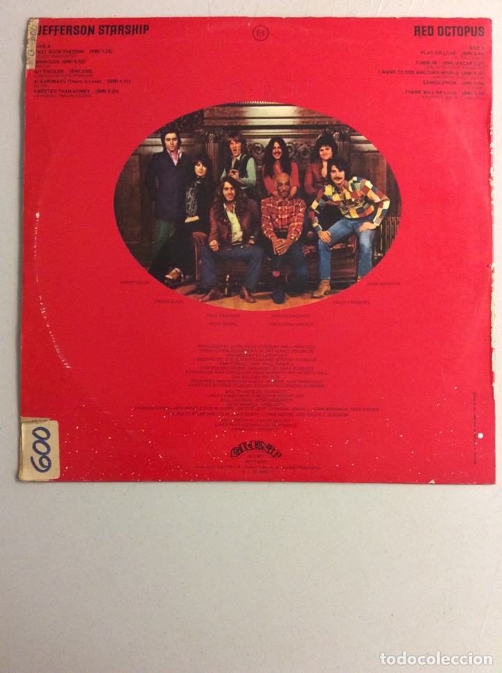 Discos de vinilo: Jefferson Starship. Red Octopus - Foto 2