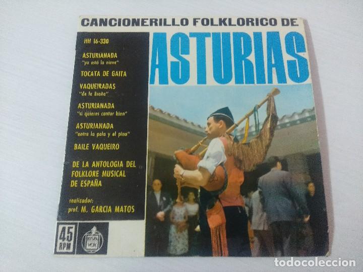 Discos de vinilo: CANCIONERILLO FOLKLORICO DE ASTURIAS/SINGLE. - Foto 1