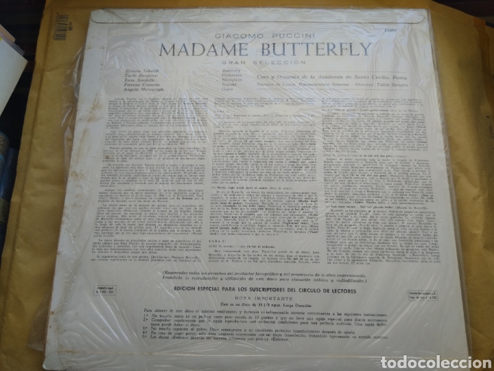 Discos de vinilo: LP GIACOMO PUCCINI/GRAN SELECCI&Oacute;N - Foto 2