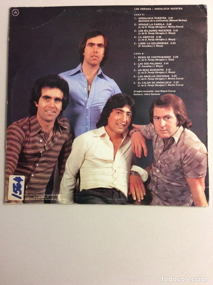 Discos de vinilo: Los Do&ntilde;ana. Andalucia nuestra. - Foto 2