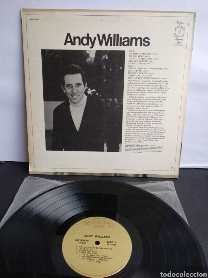 Discos de vinilo: *ANDY WILLIAMS, US, COLUMBIA, 1973 - Foto 2