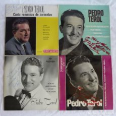 Discos de vinilo: 4 EPS DE PEDRO TEROL, TODOS ELLOS DEDICADOS Y FIRMADOS. Lote 330153193