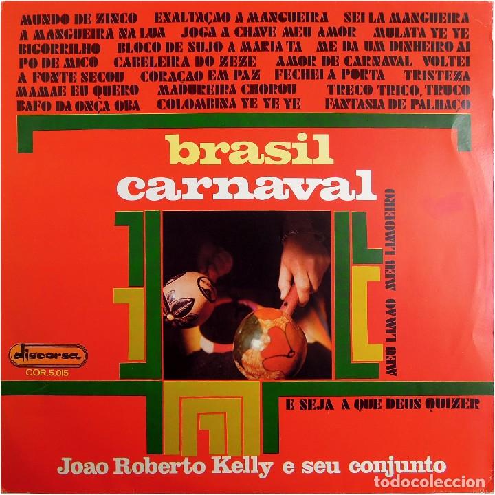 Discos de vinilo: Jo&atilde;o Roberto Kelly E Seu Conjunto &lrm;- Brasil Carnaval - LP Spain 1970 - Discorsa COR - 5.015