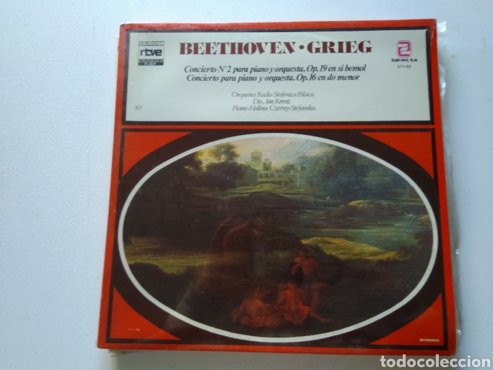 Discos de vinilo: LP BEETHOVEN-GRIEG/CONCIERTO PARA PIANO Y ORQUESTA