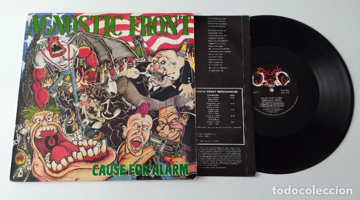 Discos de vinilo: LP AGNOSTIC FRONT- CAUSE FOR ALARM - Foto 3