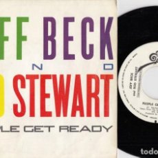 Discos de vinilo: JEFF BECK CON ROD STEWART - PEOPLE GET READY - SINGLE DE VINILO PROMOCIONAL