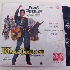 Discos de vinilo: ELVIS PRESLEY-EP KING CREOLE +3. Lote 330285283