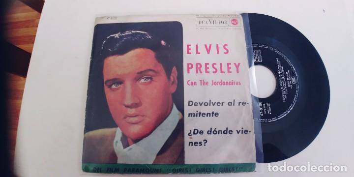 Discos de vinilo: ELVIS PRESLEY-SINGLE DEVOLVER AL REMITENTE - Foto 1