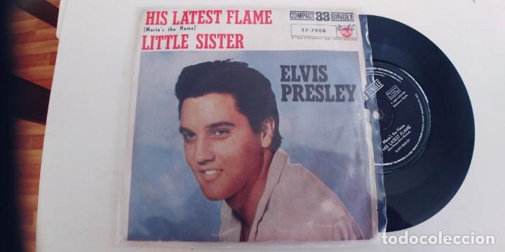 Discos de vinilo: ELVIS PRESLEY-SINGLE HIS LATEST FLAME - Foto 1