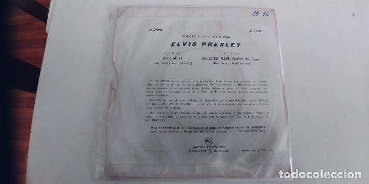 Discos de vinilo: ELVIS PRESLEY-SINGLE HIS LATEST FLAME - Foto 2
