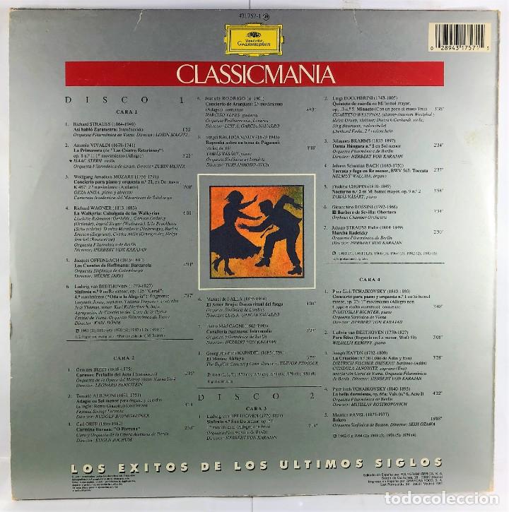 Discos de vinilo: CLASSIC MANIA los &eacute;xitos de los &uacute;ltimos siglos - DOBLE LP - Foto 2