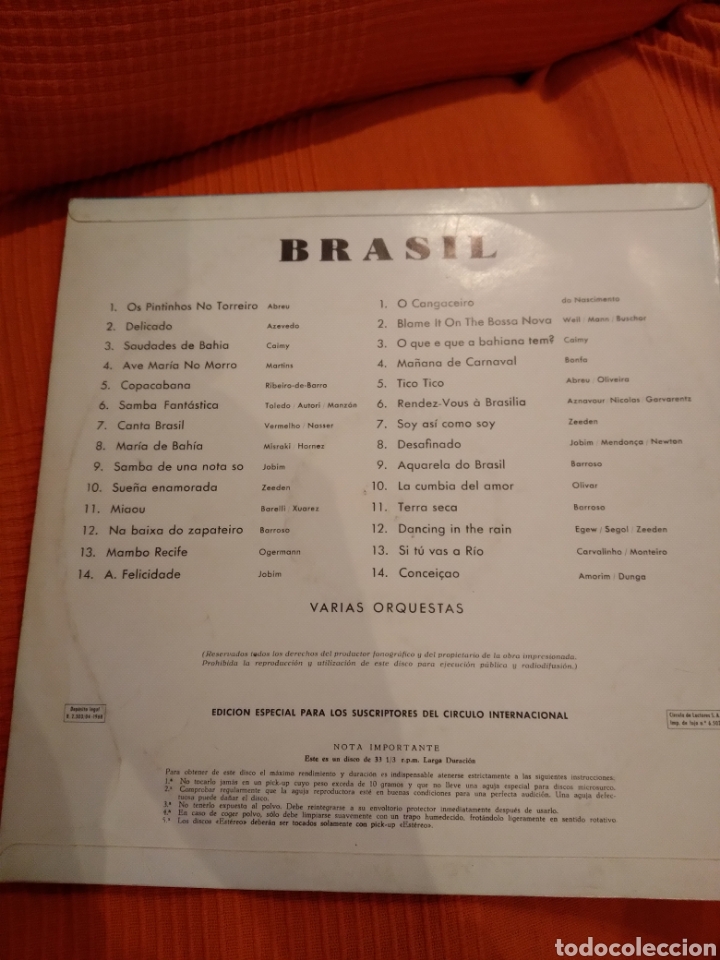 Discos de vinilo: VARIOS BRASIL - BOSSA NOVA/SAMBA - ES.68 - Foto 2