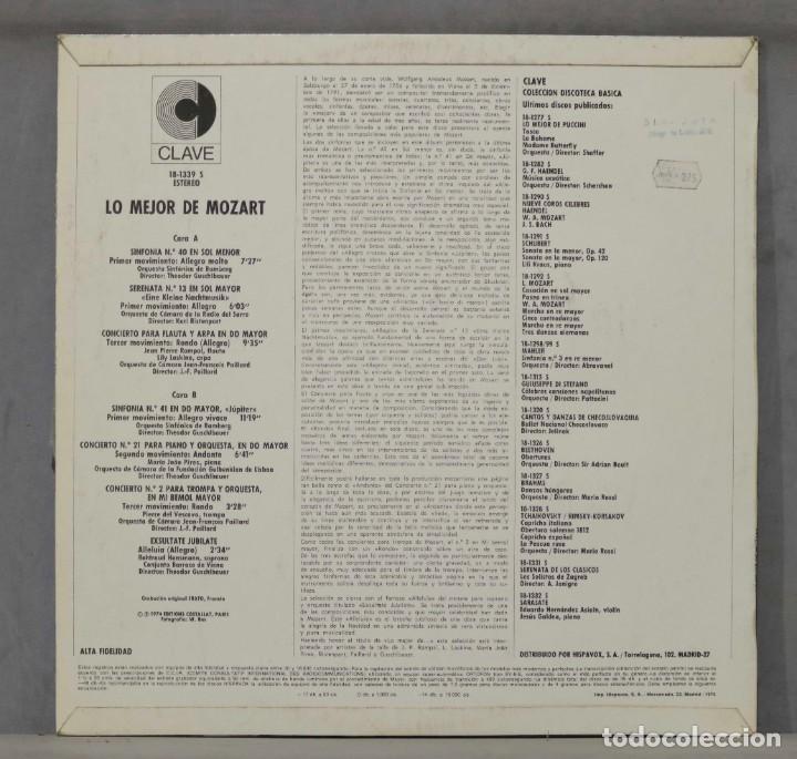 Discos de vinilo: LP. LO MEJOR DE MOZART - Foto 3