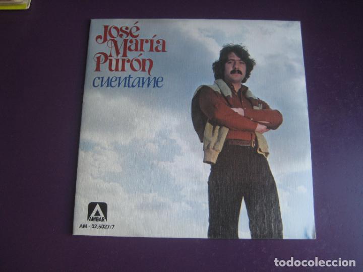 Discos de vinilo: JOSE MARIA PURON - SG AMBAR 1980 - CUENTAME / NATURALEZA - CANTAUTOR FOLK POP 70'S