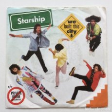 Discos de vinilo: STARSHIP – WE BUILT THIS CITY / PRIVATE ROOM (INSTRUMENTAL) , GERMANY 1986 GRUNT SINGLE 7''. Lote 330440388