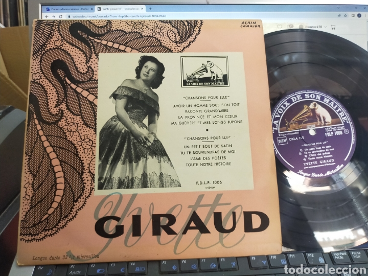 Discos de vinilo: Yvette giraud LP 10 Francia - Foto 1