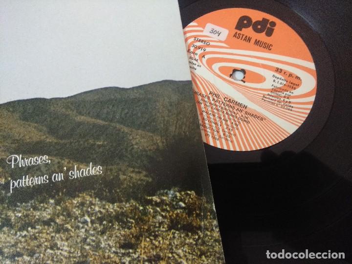 Discos de vinilo: PHIL CARMEN/PHRASES,PATTERNS AN SHADES/VINILO. - Foto 2