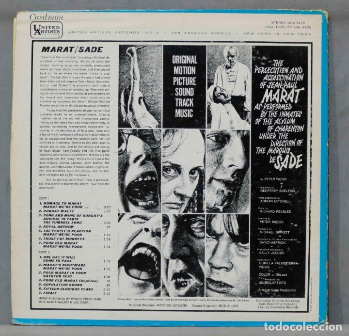 Discos de vinilo: LP. Richard Peaslee. Marat. Sad - Foto 2