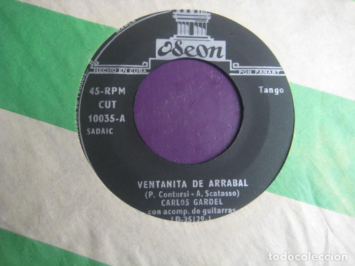 Discos de vinilo: CARLOS GARDEL - VENTANITA DE ARRABAL +1 - Sg ODEON CUBA - TANGO CLASICO - Foto 1