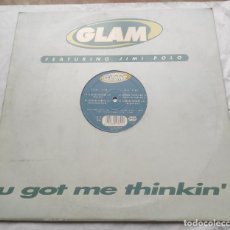 Discos de vinilo: GLAM ‎– U GOT ME THINKIN'-LP-ITALIA-1996-. Lote 330603278