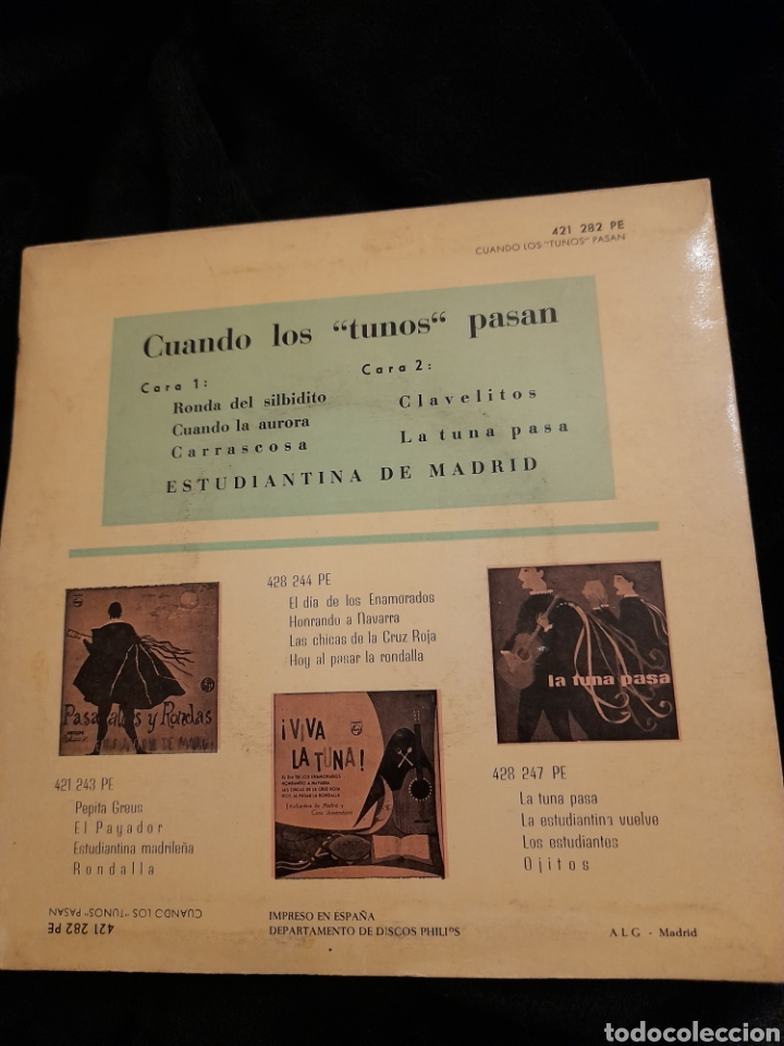 Discos de vinilo: Cuando los tunos pasan, Estudiantina de Madrid - Foto 2