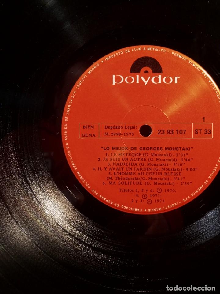 Discos de vinilo: GEORGES MOUSTAKI - LO MEJOR. - Foto 2
