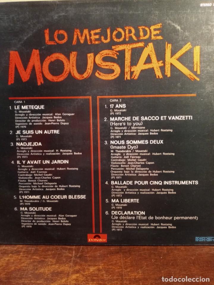 Discos de vinilo: GEORGES MOUSTAKI - LO MEJOR. - Foto 3