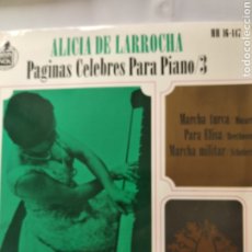 Discos de vinilo: ALICIA DE LARROCHA(PÁGINAS CÉLEBRES DE PIANO)