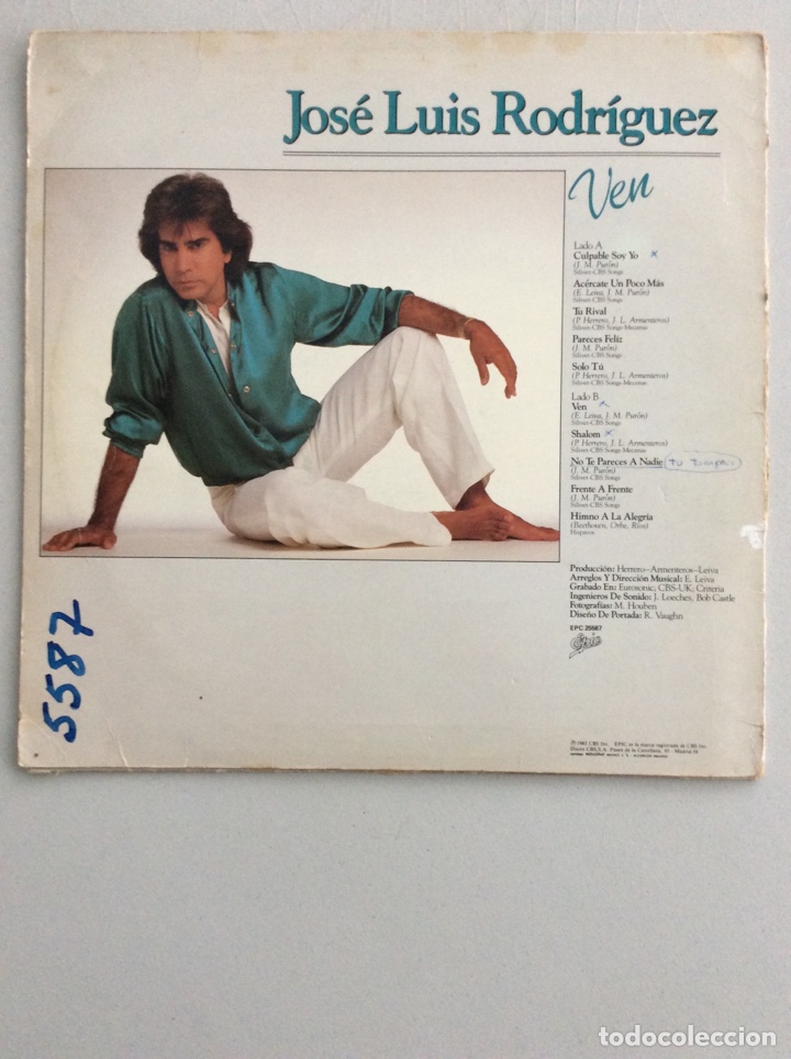 Discos de vinilo: Jos&eacute; Luis Rodr&iacute;guez. Ven - Foto 2
