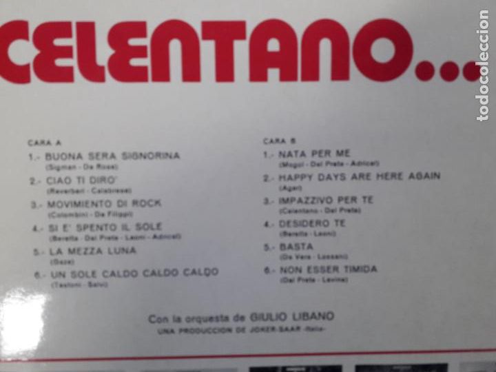 Discos de vinilo: Adriano Celentano - con nostalgia - Foto 4