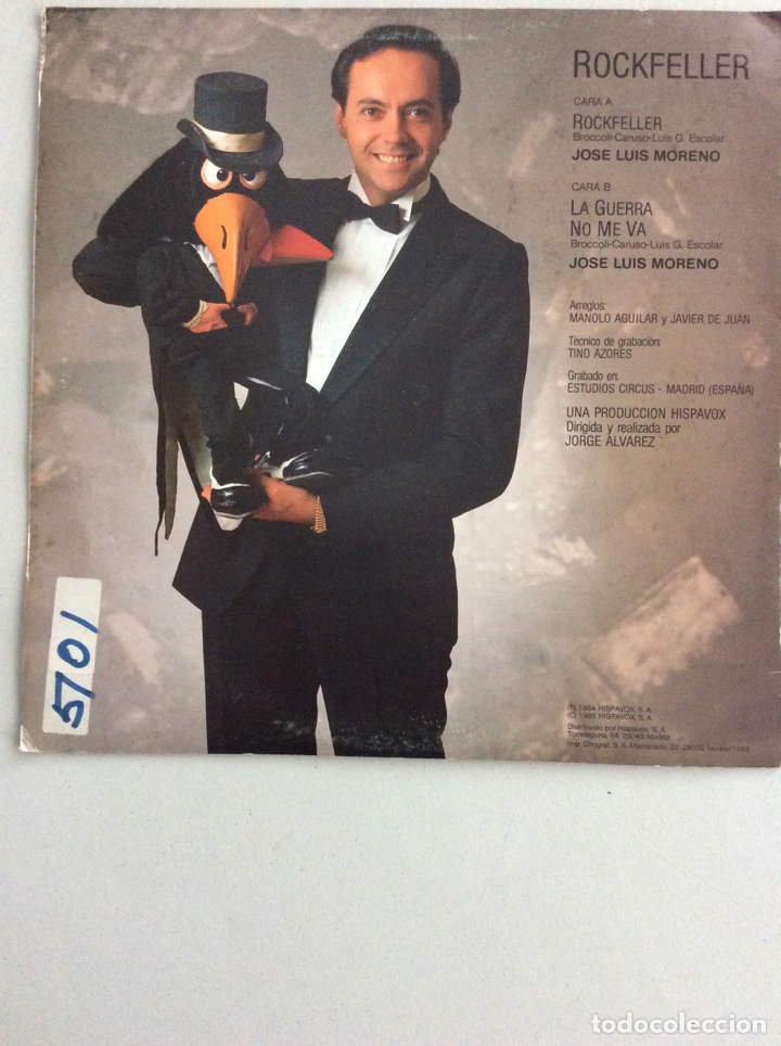Discos de vinilo: Jose Luis Moreno. Rockfeller - Foto 2