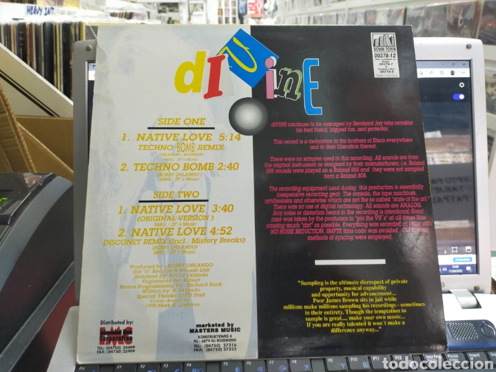 Discos de vinilo: Divine maxi native LOVE Alemania - Foto 2