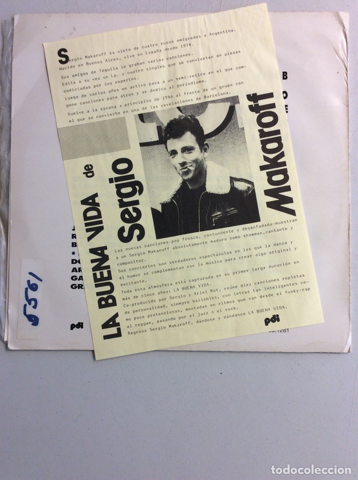 Discos de vinilo: Sergio Makaroff. La buena vida. - Foto 3