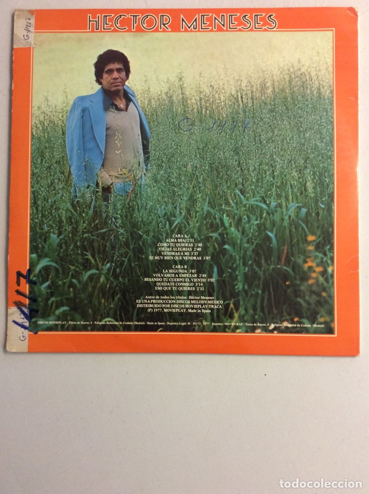 Discos de vinilo: Hector Meneses. Alma mia. - Foto 2