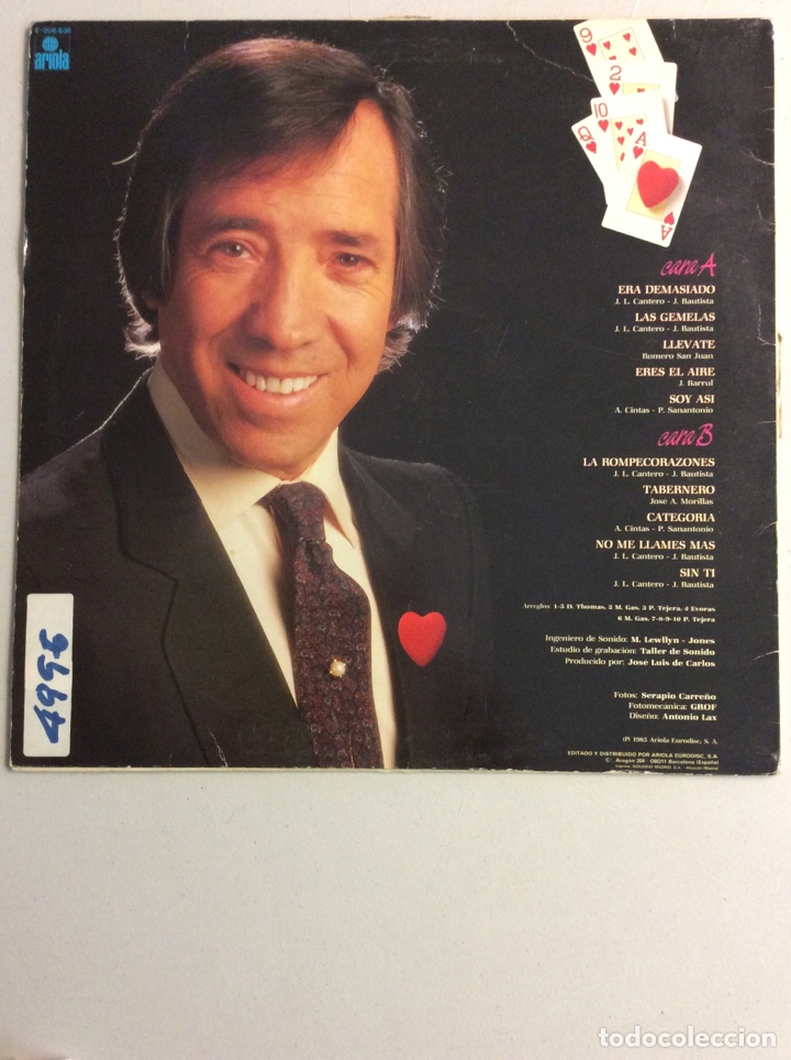 Discos de vinilo: El Fary. Rompecorazones. - Foto 2
