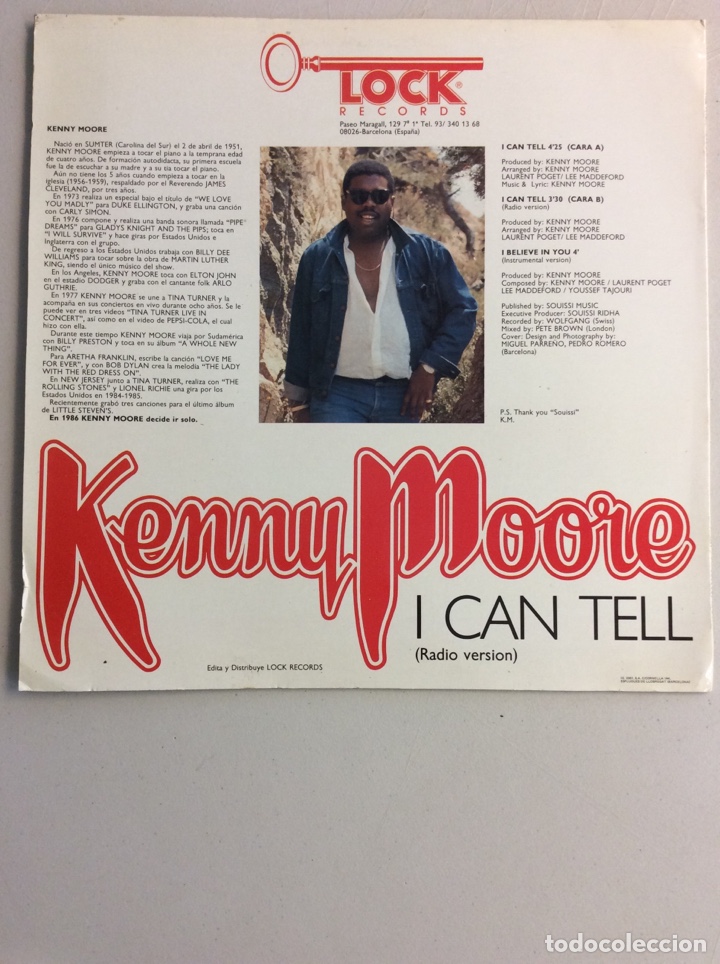 Discos de vinilo: Kenny Moore. I can tell. - Foto 2