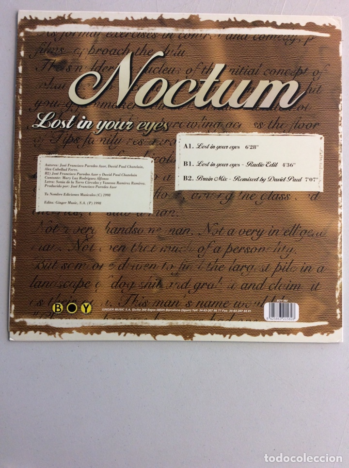 Discos de vinilo: Noctum. Lost in your eyes. - Foto 2