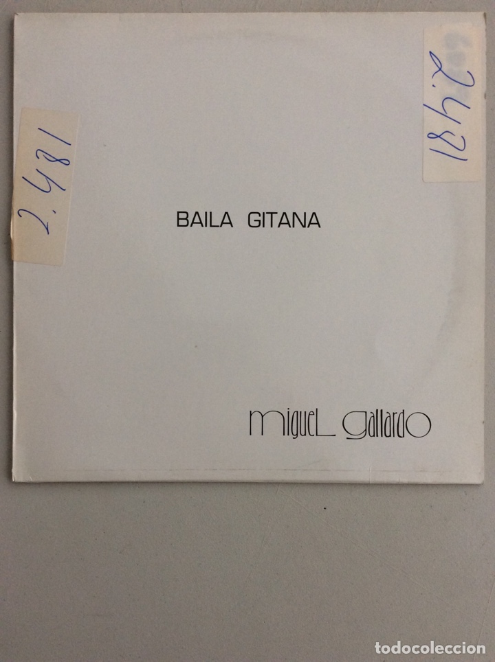 Discos de vinilo: Miguel Gallardo. Baila gitana. - Foto 1