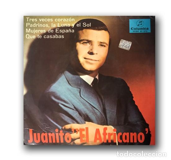Discos de vinilo: Juanito &rdquo;El Africano&rdquo; - Tres veces coraz&oacute;n - Foto 1