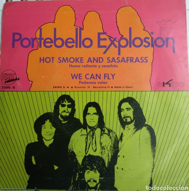 Discos de vinilo: *PORTEBELLO EXPLOSI&Oacute;N, HOT SMOKE, SPAIN, EXIT, 1971. LCS.1 - Foto 2