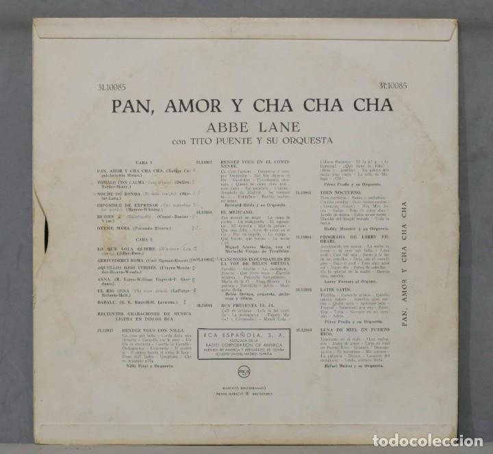 Discos de vinilo: LP. ABBE LANE. PAN, AMOR Y CHA CHA CHA - Foto 2
