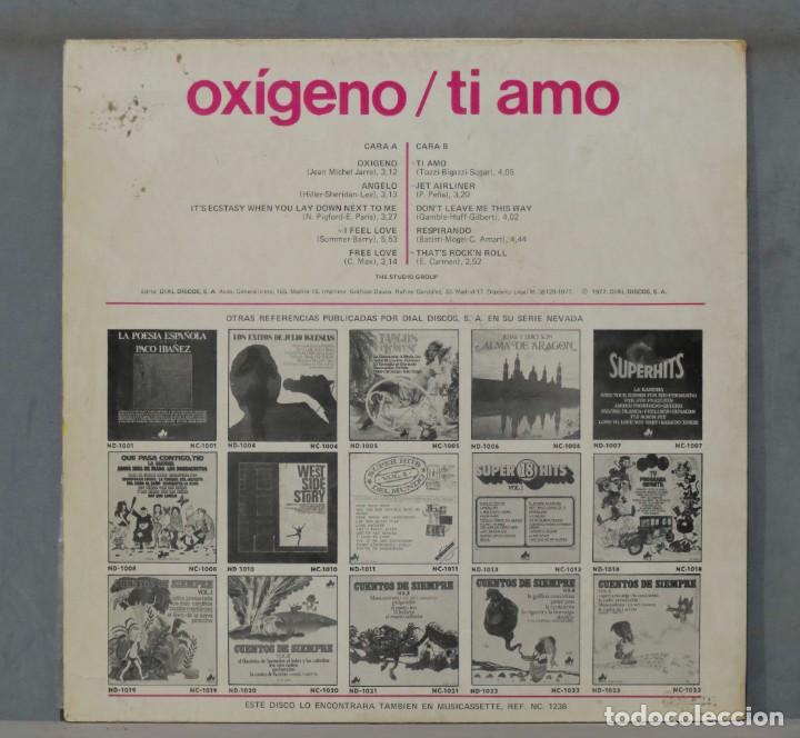 Discos de vinilo: LP. The Studio Group. Ox&iacute;geno. Ti Amo - Foto 2