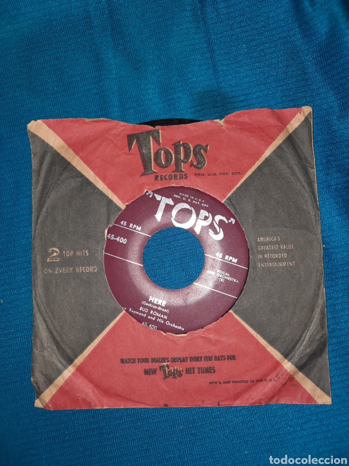 Discos de vinilo: SINGLE VINILO, BUD ROMAN. TOPS, U.S.A - Foto 1