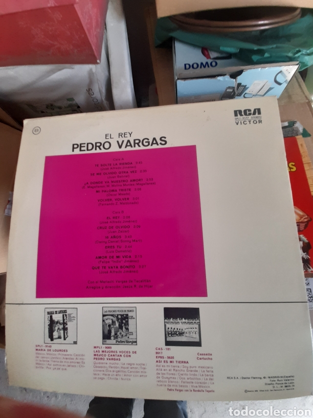 Discos de vinilo: Vinilo, El Rey de Pedro Vargas - Foto 2