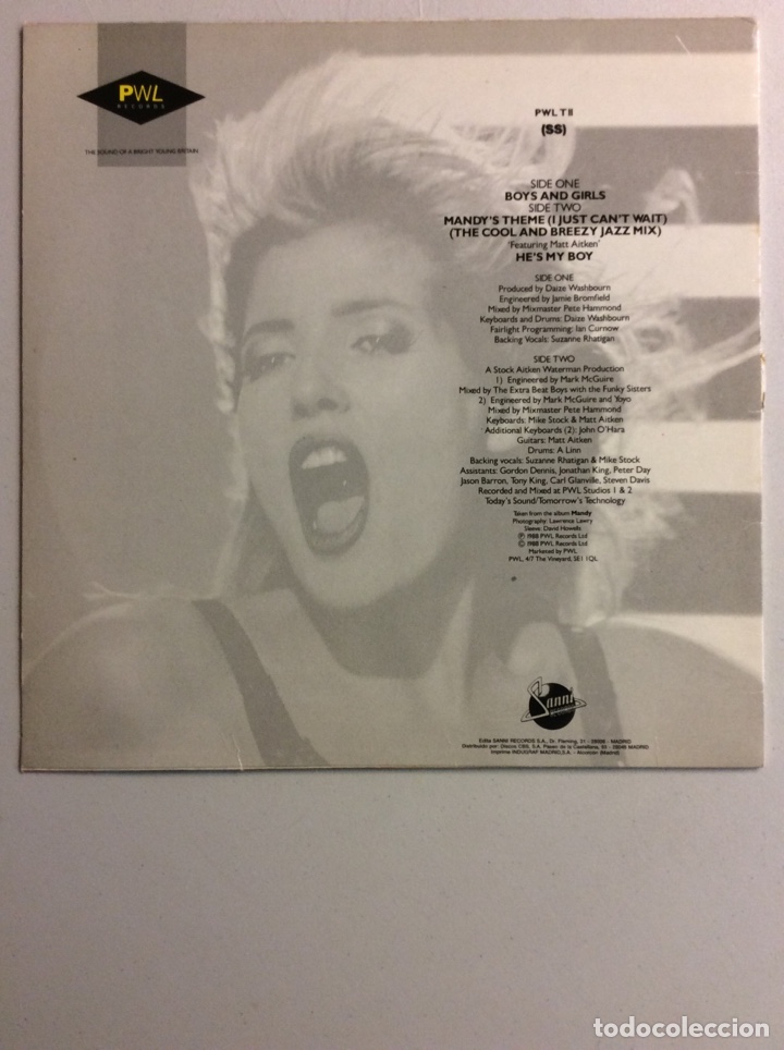 Discos de vinilo: Mandy. Boys and Girls. - Foto 2