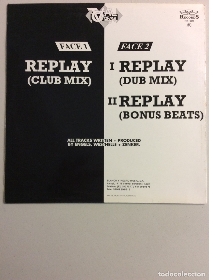 Discos de vinilo: Tom Tom. Replay. - Foto 2