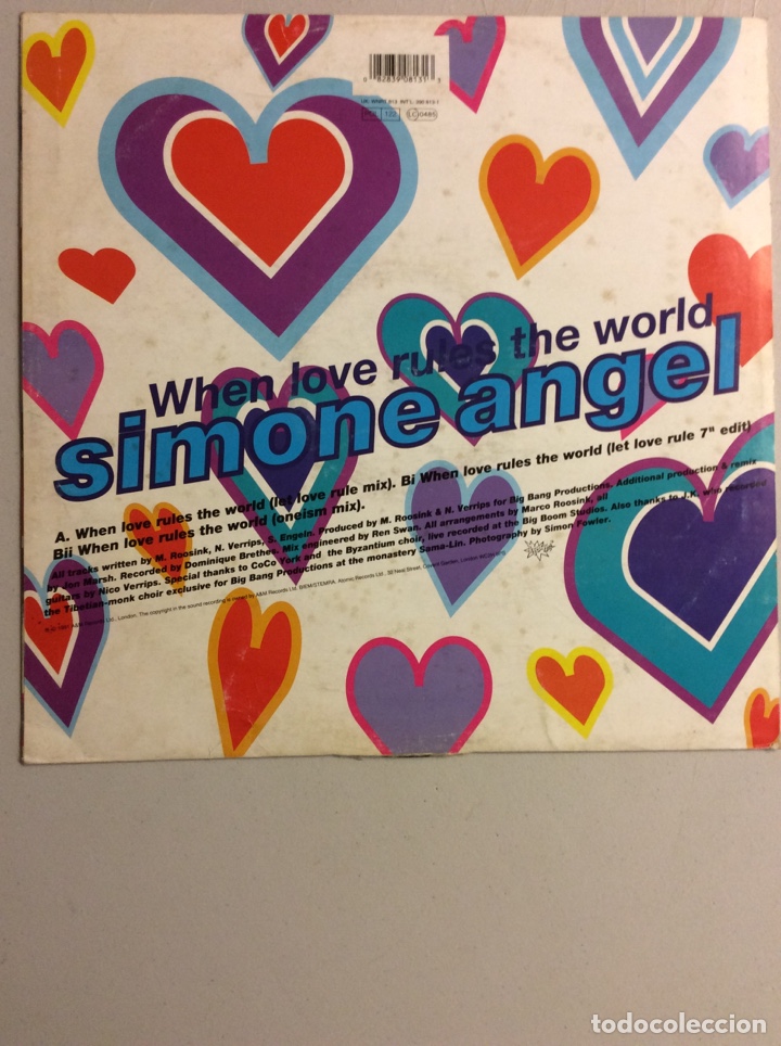 Discos de vinilo: Simone Angel. When love rules the world. - Foto 2